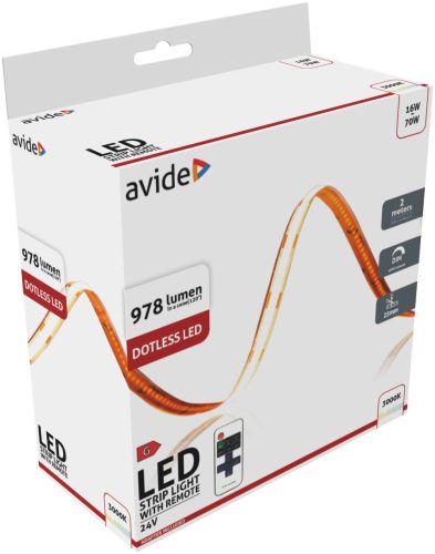 16W 3000K IP20 COB LED szalag szett 2M Avide