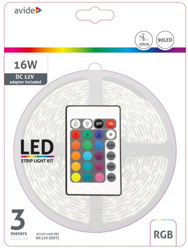 7,2W RGB IP20 LED Szalag Bliszter 3M Avide 