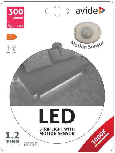 3W 3000K IP65 LED Szalag Ágy Szenzor Avide