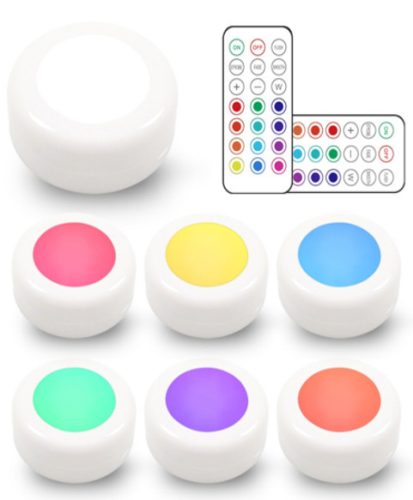 Mini hordozható éjjeli fény 0.45W RGB + Távir. Avide