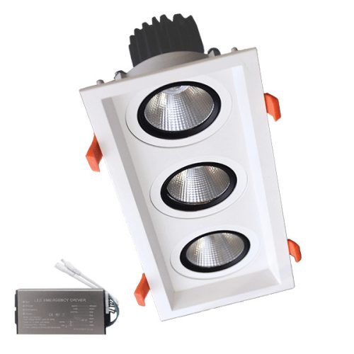 3X15W 3000K IP44 230V fehér LED mélysugárzó inverterrel Elmark