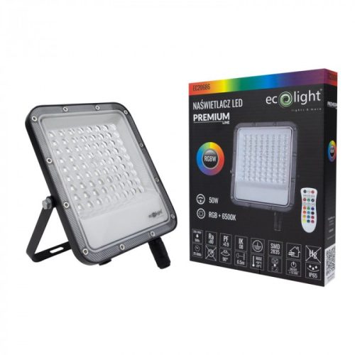 50W RGB IP65 LED reflektor táviányítóval EcoLight