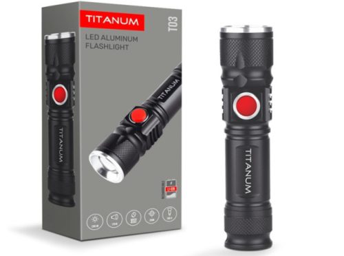 Hordozható LED zseblámpa 6500K Videx Titanium