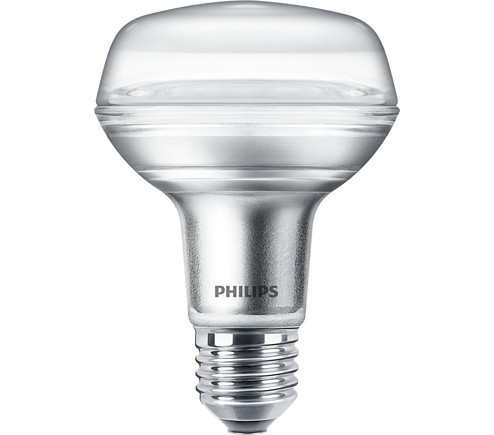 8,5W 2700K E27 R80 LED fényforrás Philips