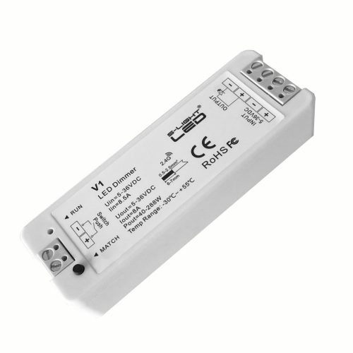 RF LED dimmer vevő 12/24V 1x8A SlightLED