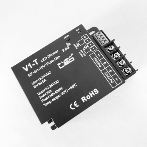 LED RF dimmer vevő 12/24V 1x20A SlightLED