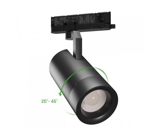 19-42W 4000K COB 20°/ 45° fekete sínes lámpa SpectrumLED