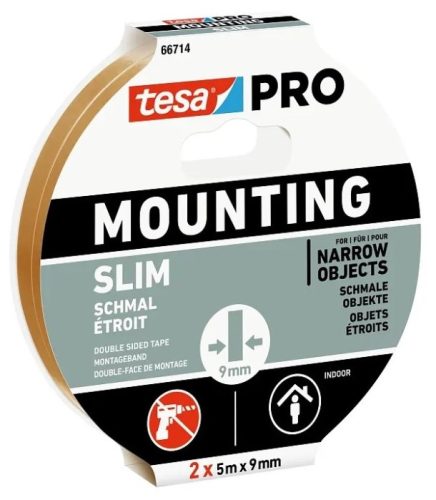 Mounting PRO kétoldalas rögzítő - Keskeny 2x(5m x 9mm) Tesa