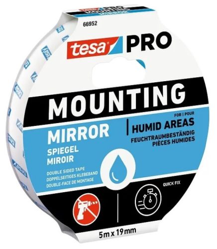 Mounting PRO kétoldalas rögzítő - Tükör (5m x 19mm) Tesa 